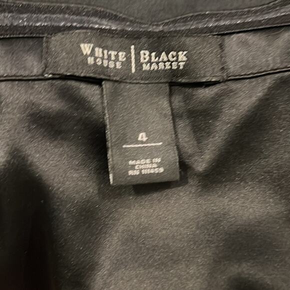 White House Black Market Satin Lined Strapless Beautiful Cocktail Dress - Size 4 - Picture 9 of 10